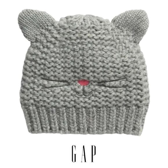 GAP Kids | Gray | KITTY KNITTED HAT - Picture 1 of 8